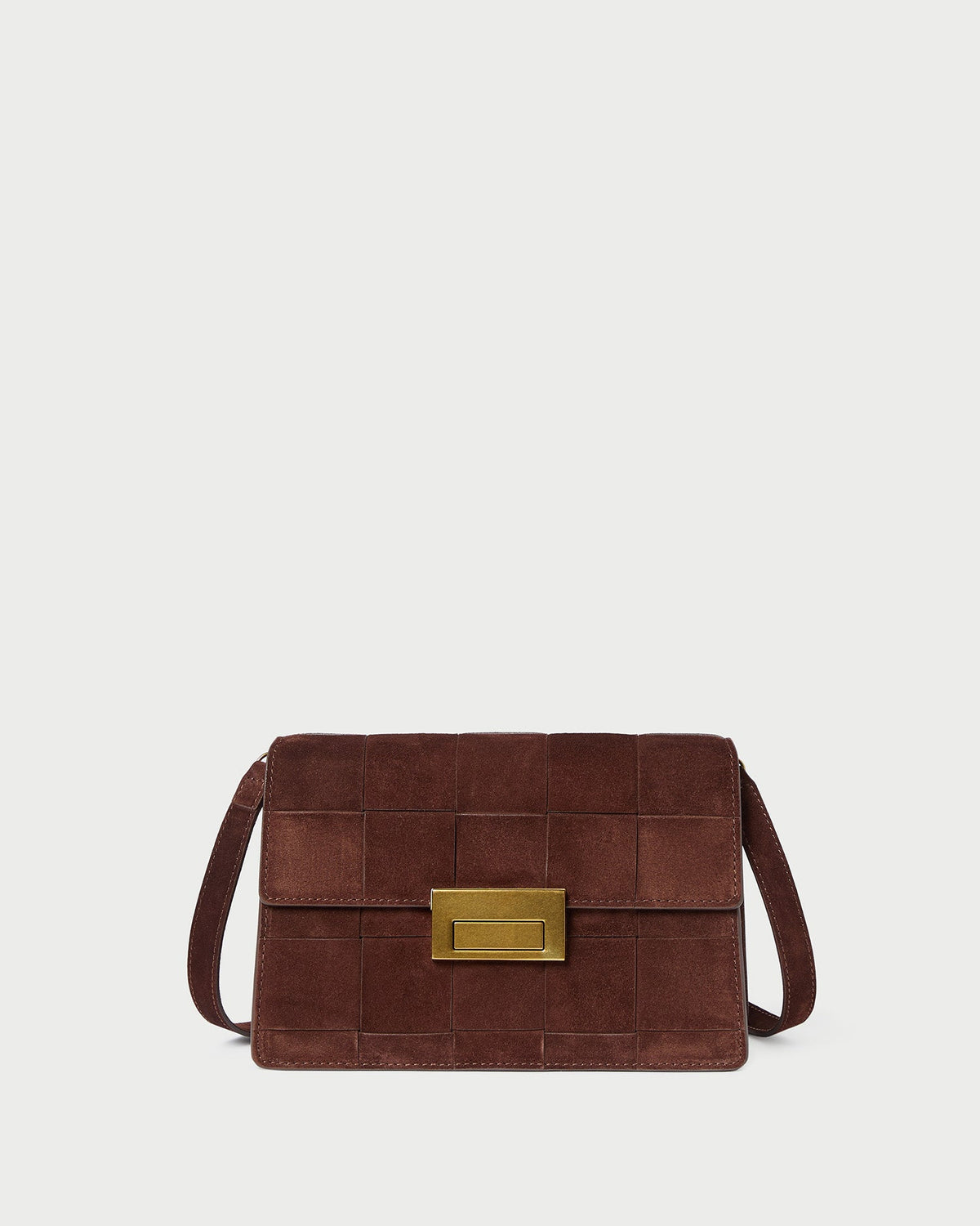 Loeffler Randall Trending - Delphine Espresso Suede Shoulder Bag