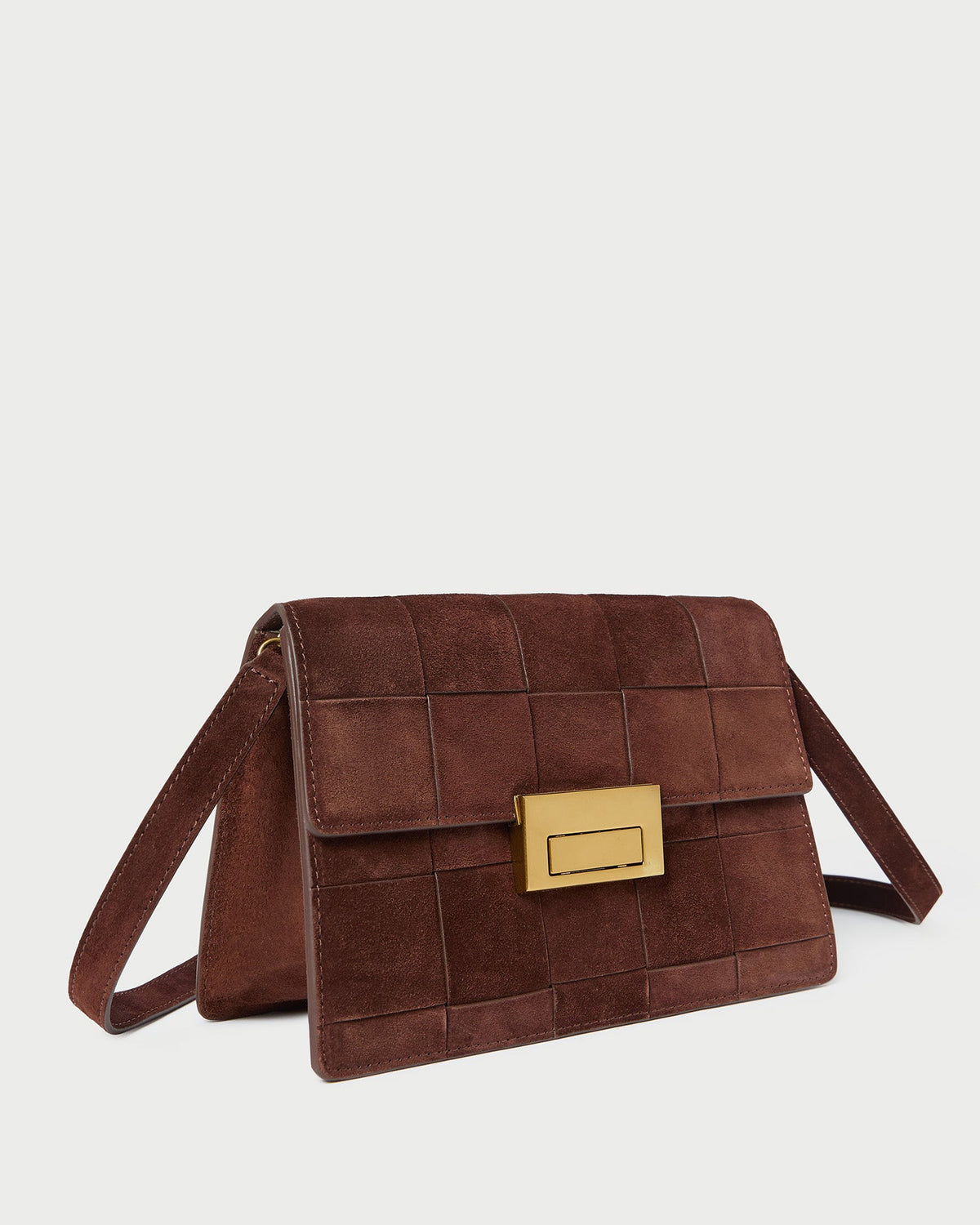 Loeffler Randall Trending - Delphine Espresso Suede Shoulder Bag