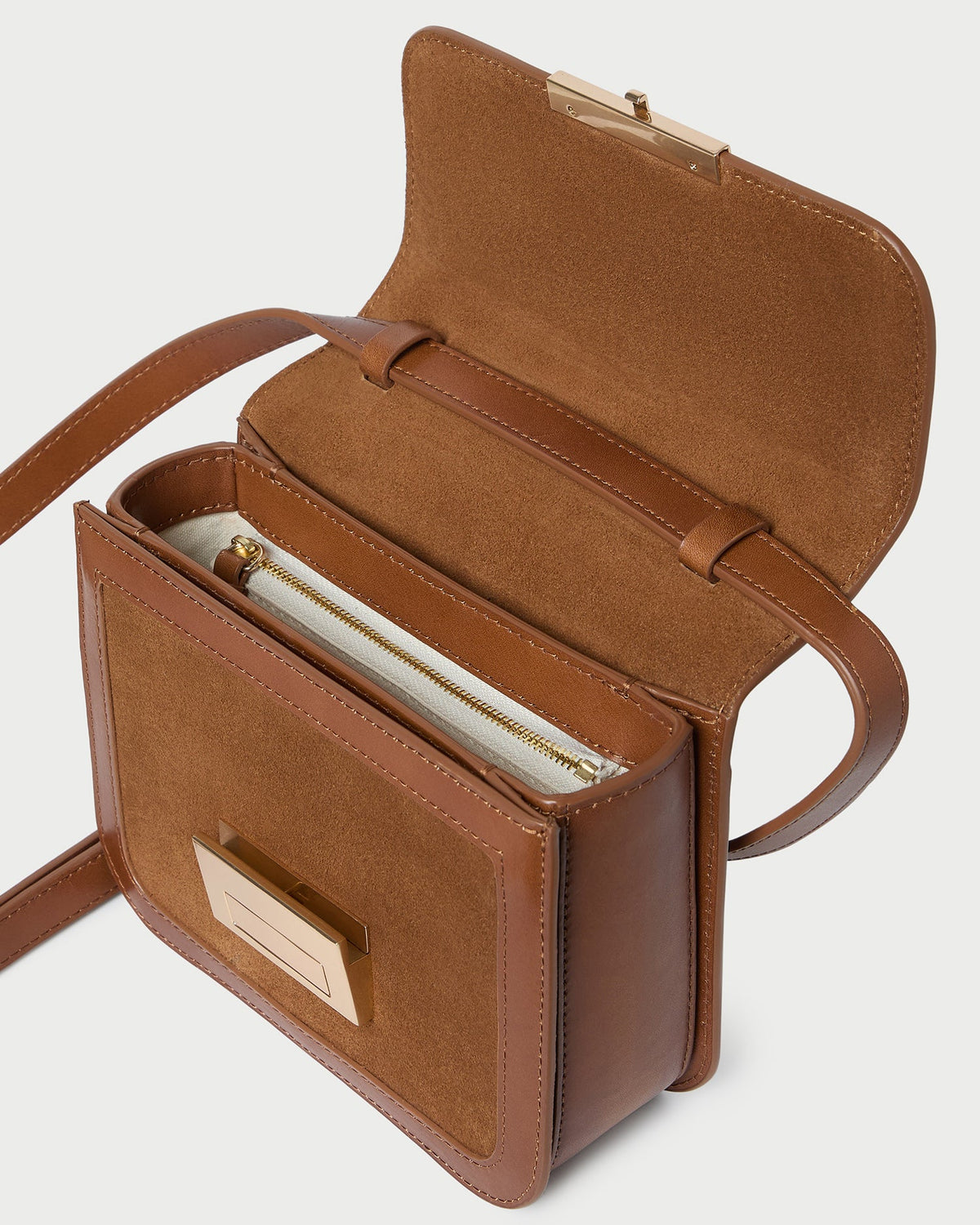 Loeffler Randall Trending - Desi Cacao Suede/Leather Crossbody