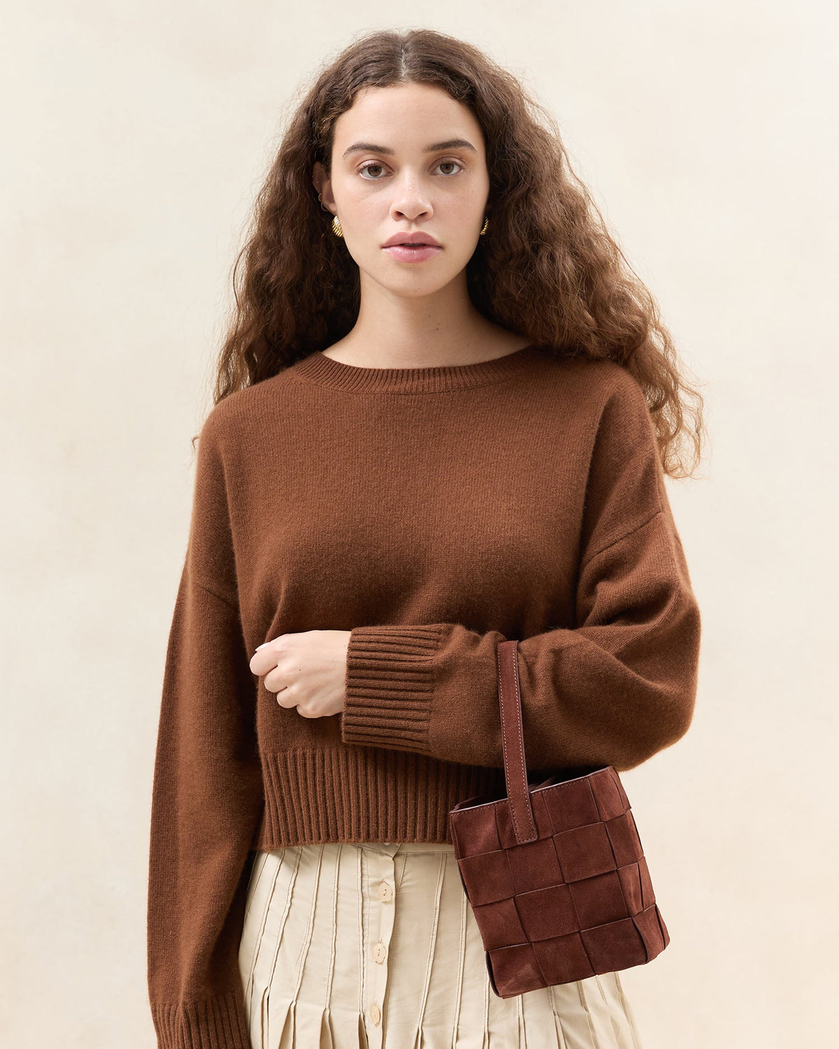Loeffler Randall Discount - Laith Espresso Suede Bucket Bag
