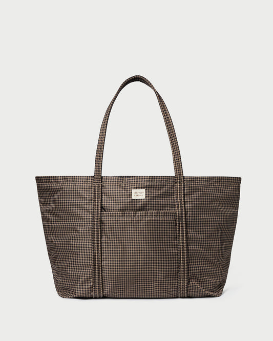 Loeffler Randall Deals - Dina Brown/Black Check Travel Tote