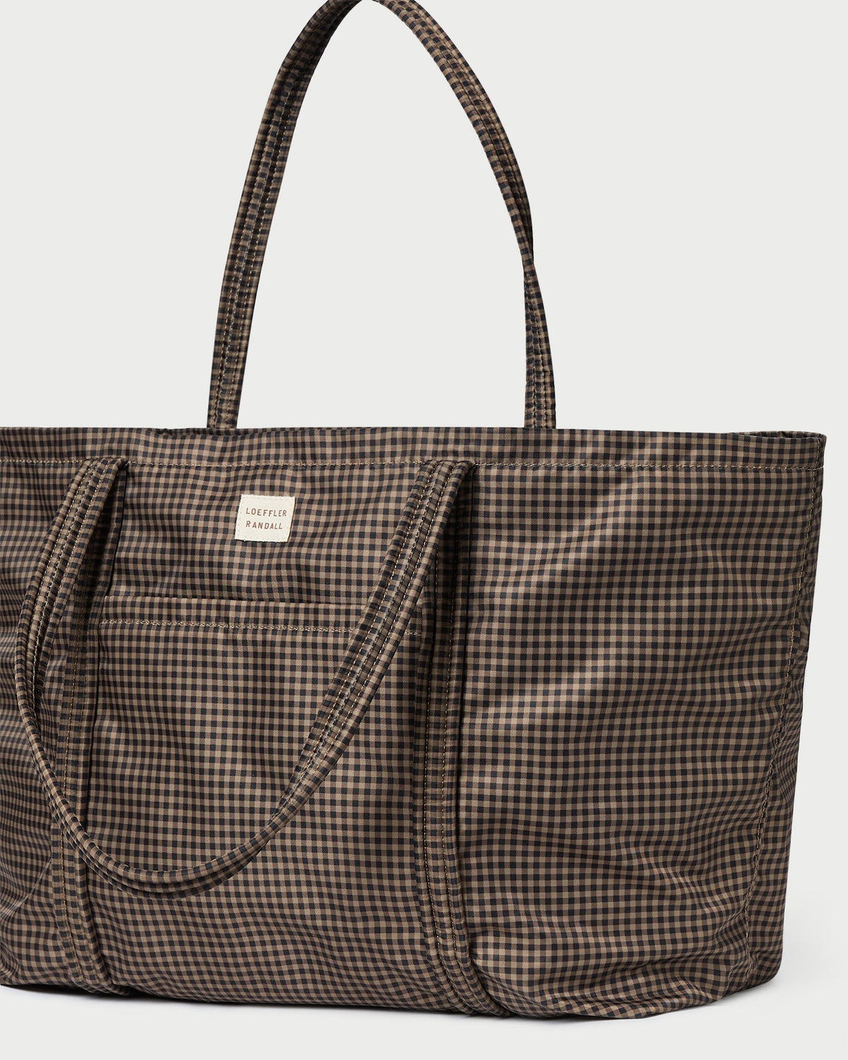 Loeffler Randall Deals - Dina Brown/Black Check Travel Tote