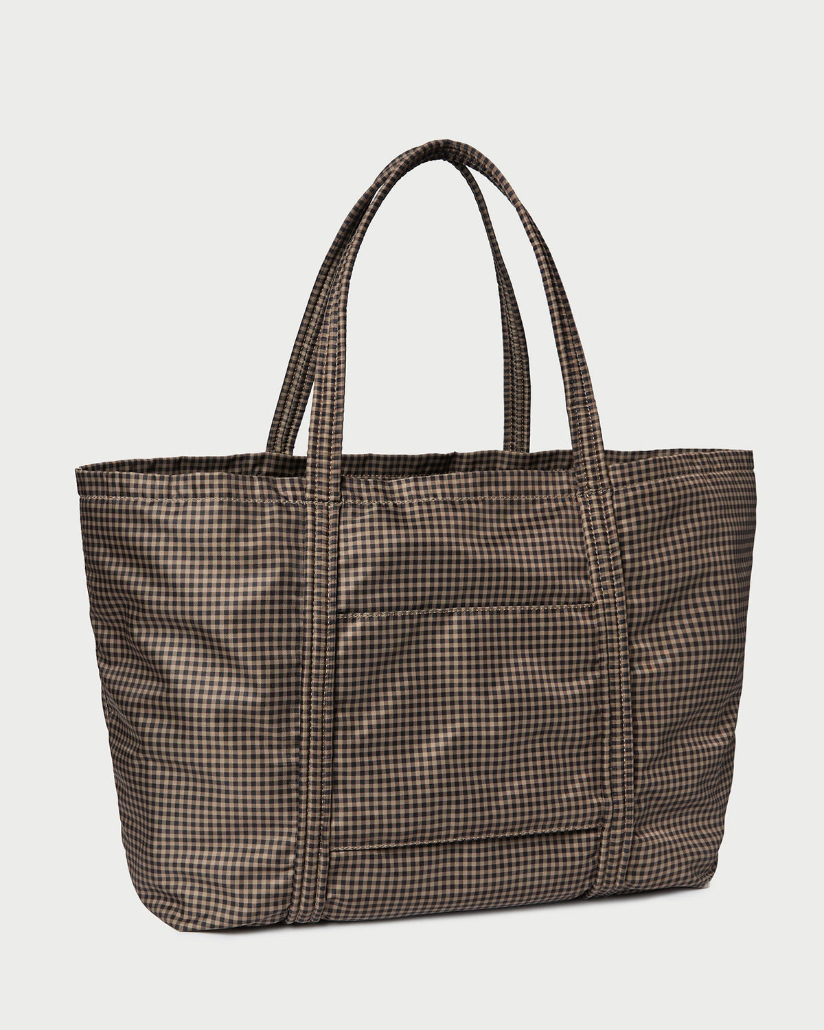 Loeffler Randall Deals - Dina Brown/Black Check Travel Tote