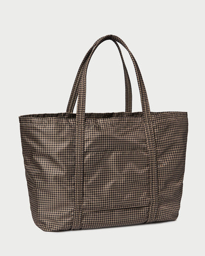 Loeffler Randall Deals - Dina Brown/Black Check Travel Tote