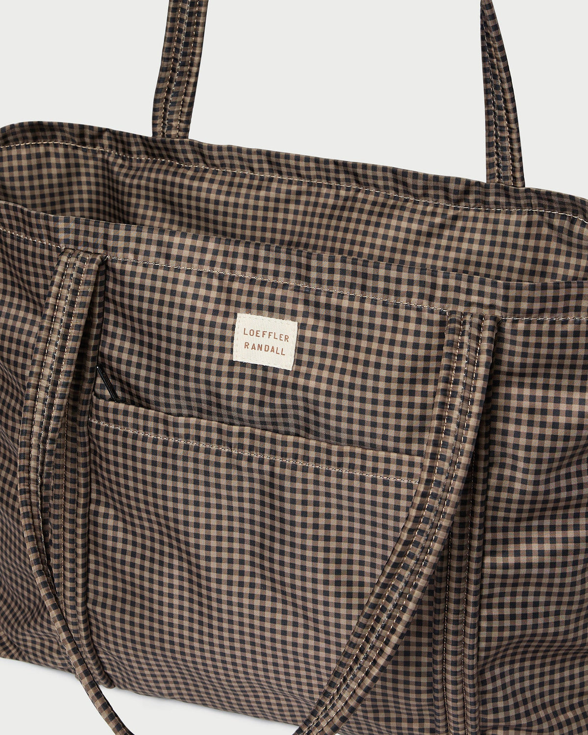Loeffler Randall Deals - Dina Brown/Black Check Travel Tote