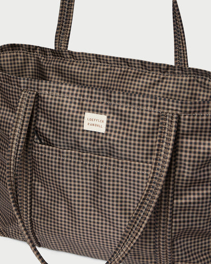 Loeffler Randall Deals - Dina Brown/Black Check Travel Tote
