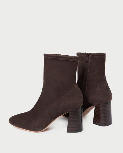 Loeffler Randall Discount - Elise Brown Suede Stretch Bootie