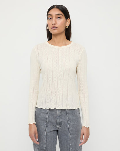 Loeffler Randall Best Price - Lolo Pointelle Long-Sleeve Tee