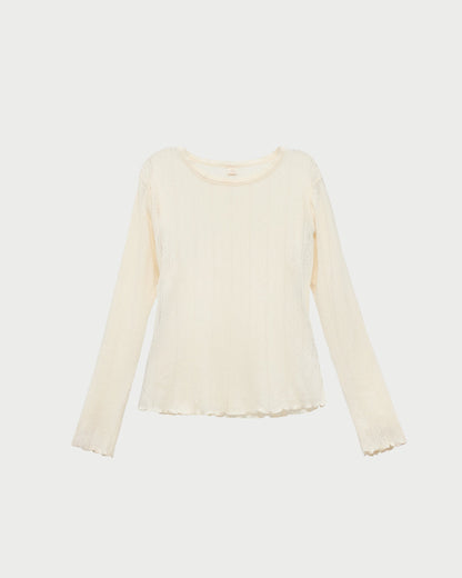 Loeffler Randall Best Price - Lolo Pointelle Long-Sleeve Tee