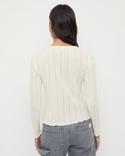 Loeffler Randall Best Price - Lolo Pointelle Long-Sleeve Tee