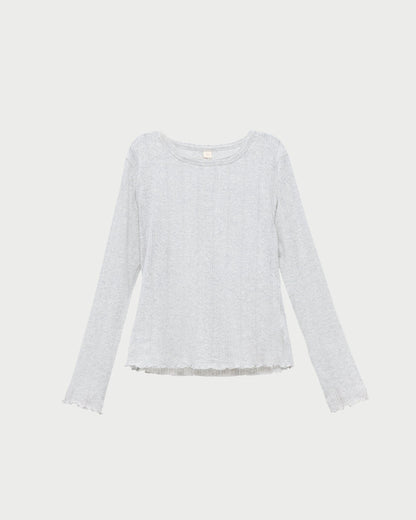 Loeffler Randall Trusted - Lolo Pointelle Long-Sleeve Tee