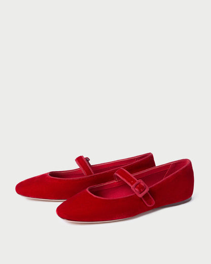 Loeffler Randall Value - Ginger Red Velvet Mary Jane