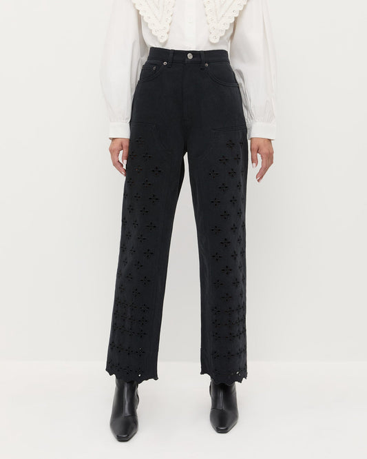 Loeffler Randall Essential - Demi Embroidered Pant