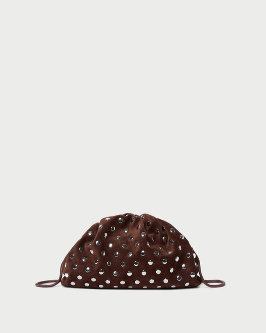 Loeffler Randall Sale - Bailey Espresso/Silver Dome Clutch