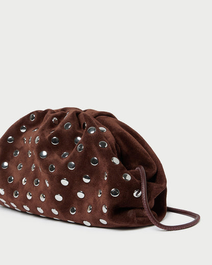 Loeffler Randall Sale - Bailey Espresso/Silver Dome Clutch