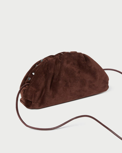 Loeffler Randall Sale - Bailey Espresso/Silver Dome Clutch
