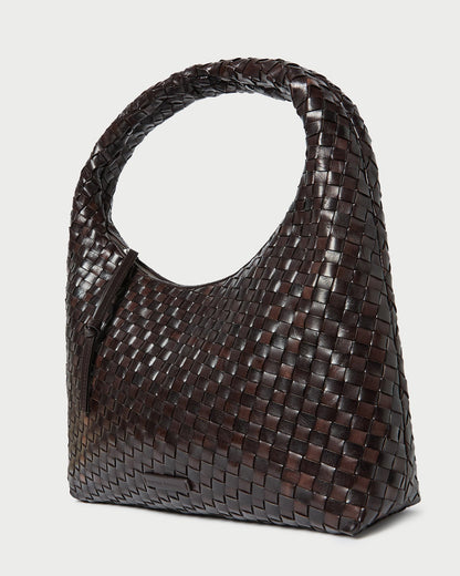 Loeffler Randall Discount - Willow Chocolate Woven Hobo Bag