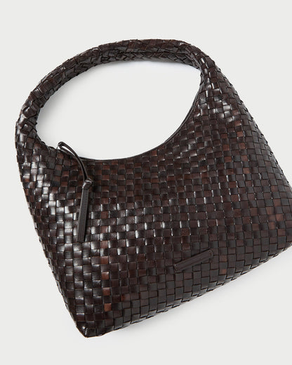 Loeffler Randall Discount - Willow Chocolate Woven Hobo Bag