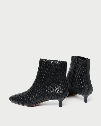 Loeffler Randall Trending - Marcella Black Woven Ankle Boot
