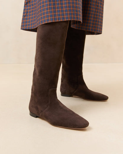Loeffler Randall Best Price - Lillian Brown Suede Tall Boot