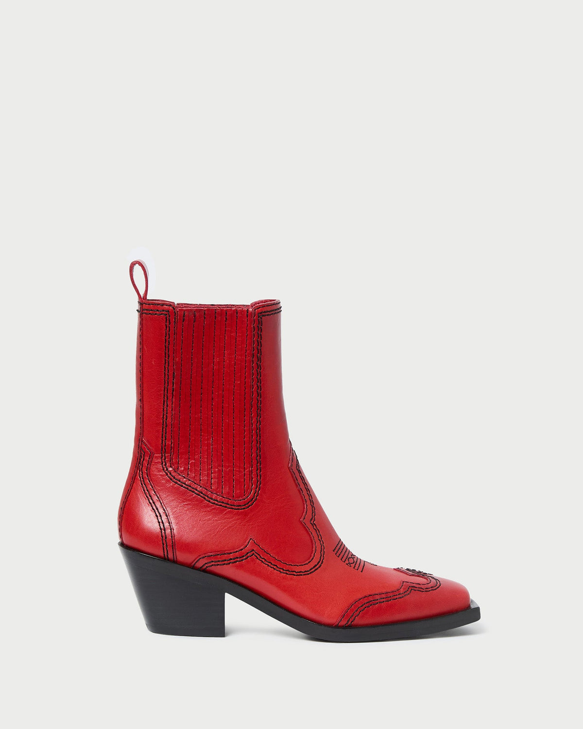 Loeffler Randall Special Offer - Agnes Red Leather Western Boot