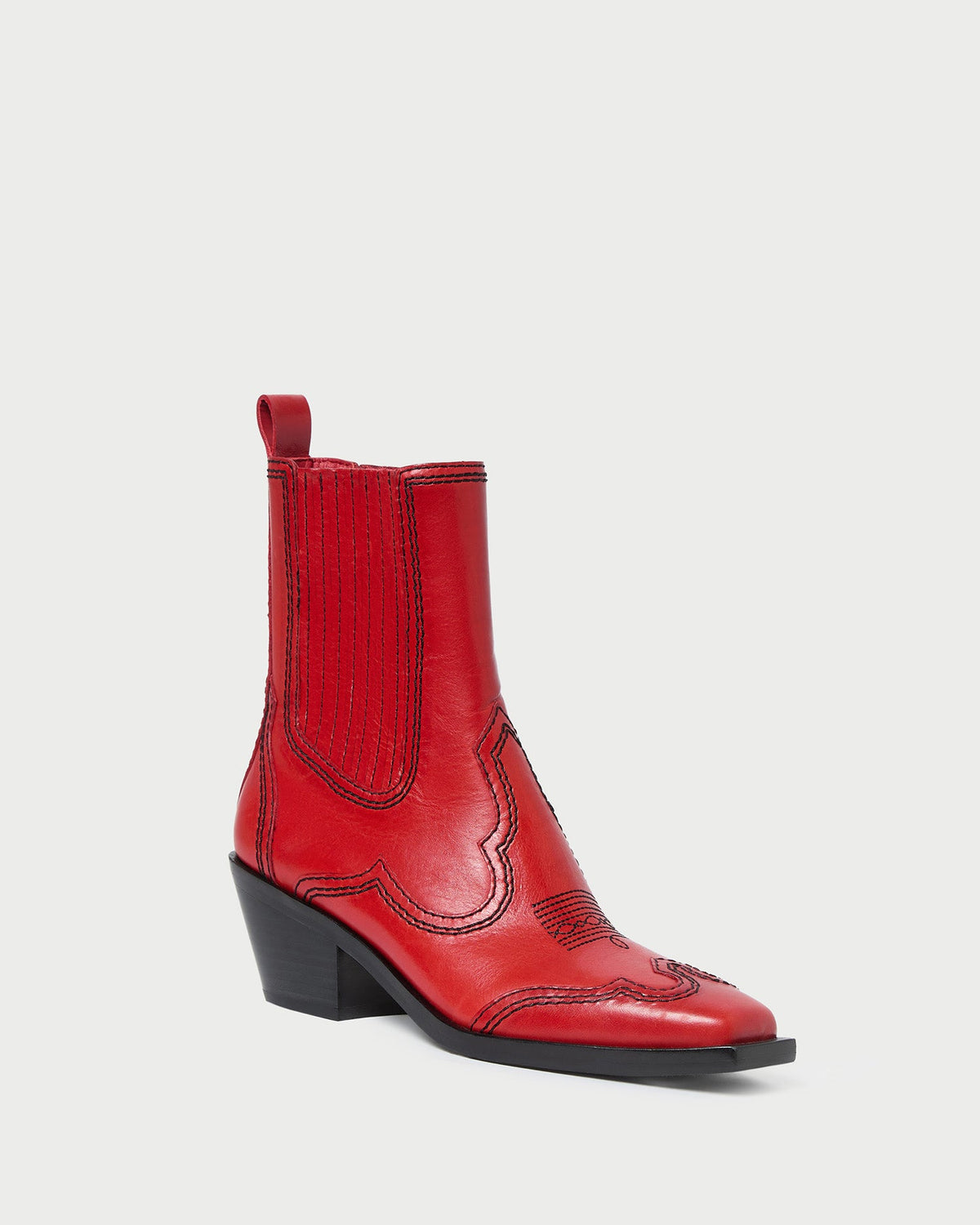 Loeffler Randall Special Offer - Agnes Red Leather Western Boot
