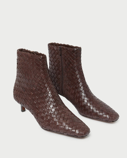 Loeffler Randall Smart Buy - Marcella Espresso Woven Ankle Boot