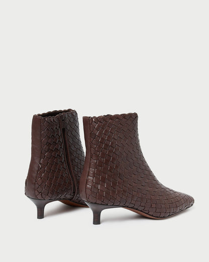 Loeffler Randall Smart Buy - Marcella Espresso Woven Ankle Boot