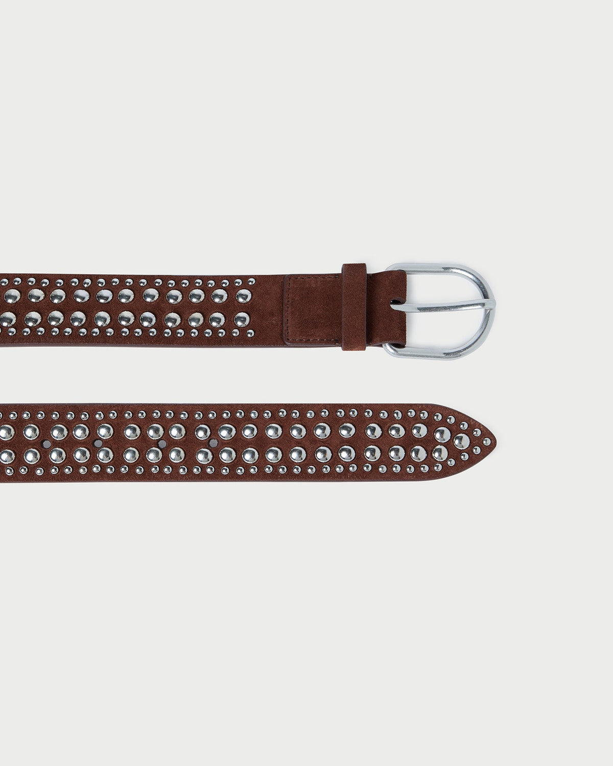 Loeffler Randall Premium - Isaac Espresso/Silver Studded Belt