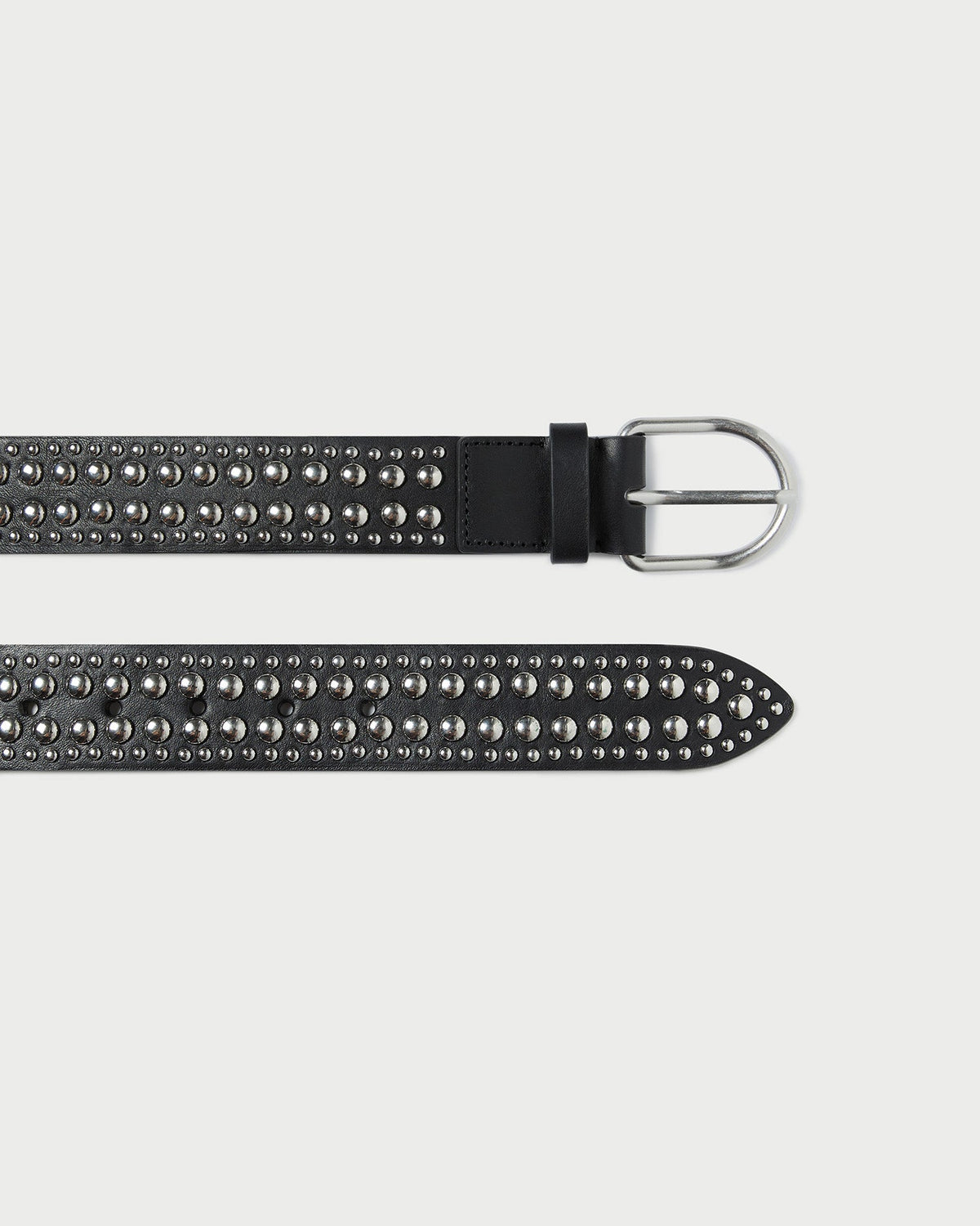 Loeffler Randall New - Isaac Black/Silver Studded Belt