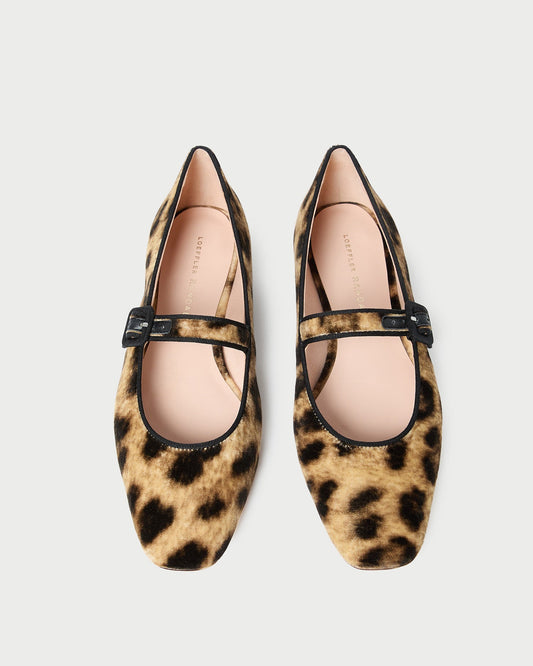 Loeffler Randall Popular - Ginger Leopard Velvet Mary Jane