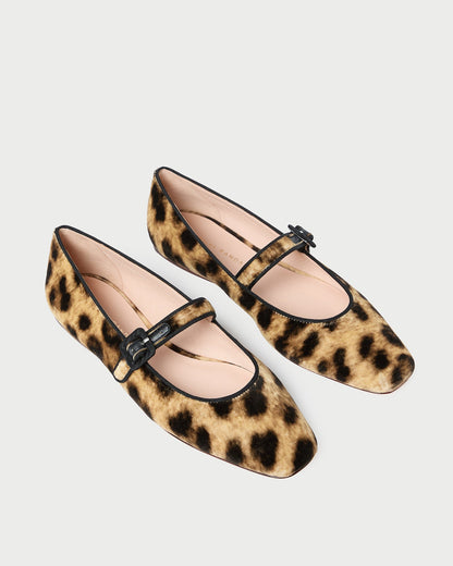 Loeffler Randall Popular - Ginger Leopard Velvet Mary Jane