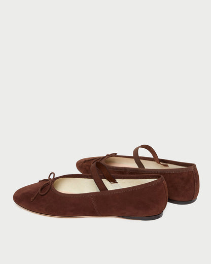 Loeffler Randall Recommended - Leonie Espresso Suede Ballet Flat