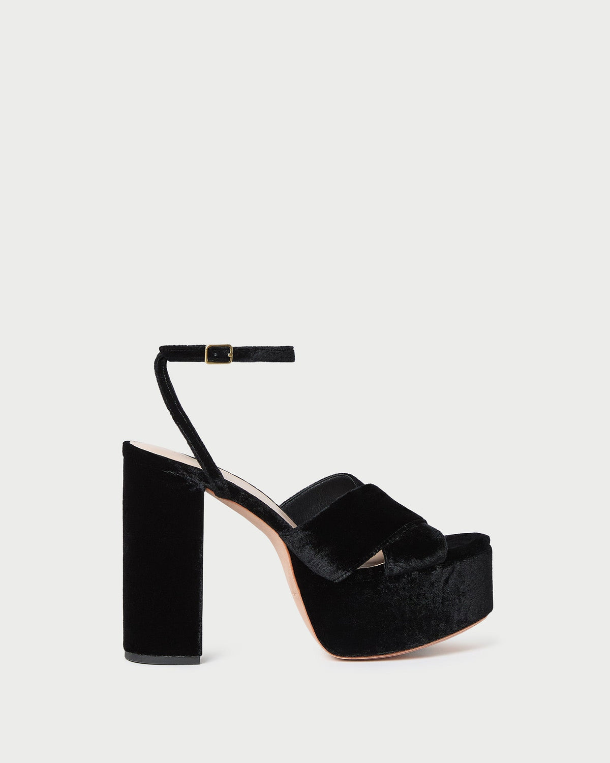 Loeffler Randall Essential - Loretta Black Velvet Platform Sandal