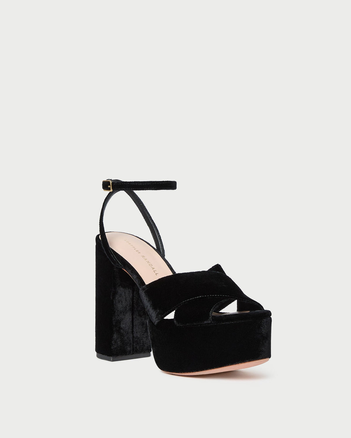 Loeffler Randall Essential - Loretta Black Velvet Platform Sandal