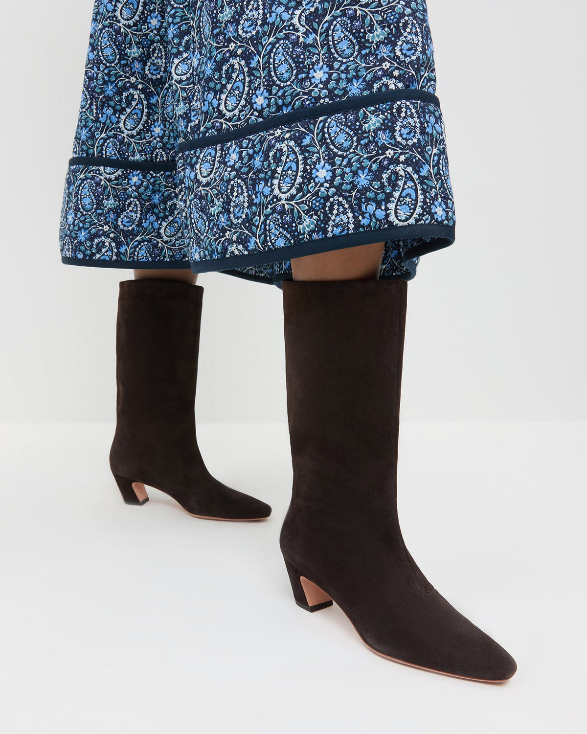 Loeffler Randall Everyday - Cleo Brown Suede Mid-Calf Boot