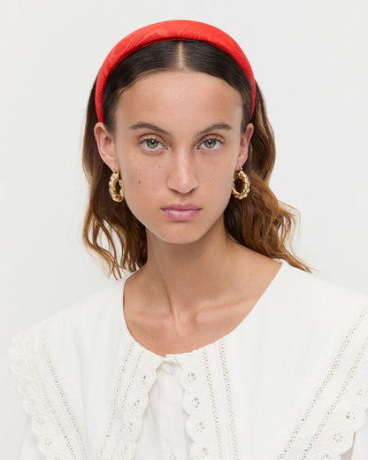 Loeffler Randall Latest - Marina Red Moiré Puffy Headband
