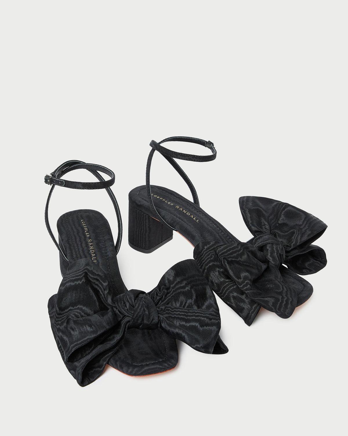 Loeffler Randall Featured - Carmen Black Moiré Bow Sandal