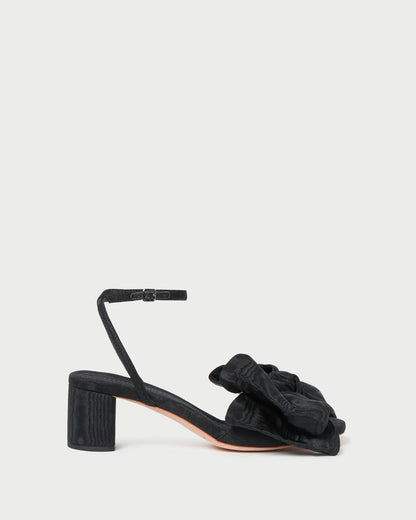 Loeffler Randall Featured - Carmen Black Moiré Bow Sandal