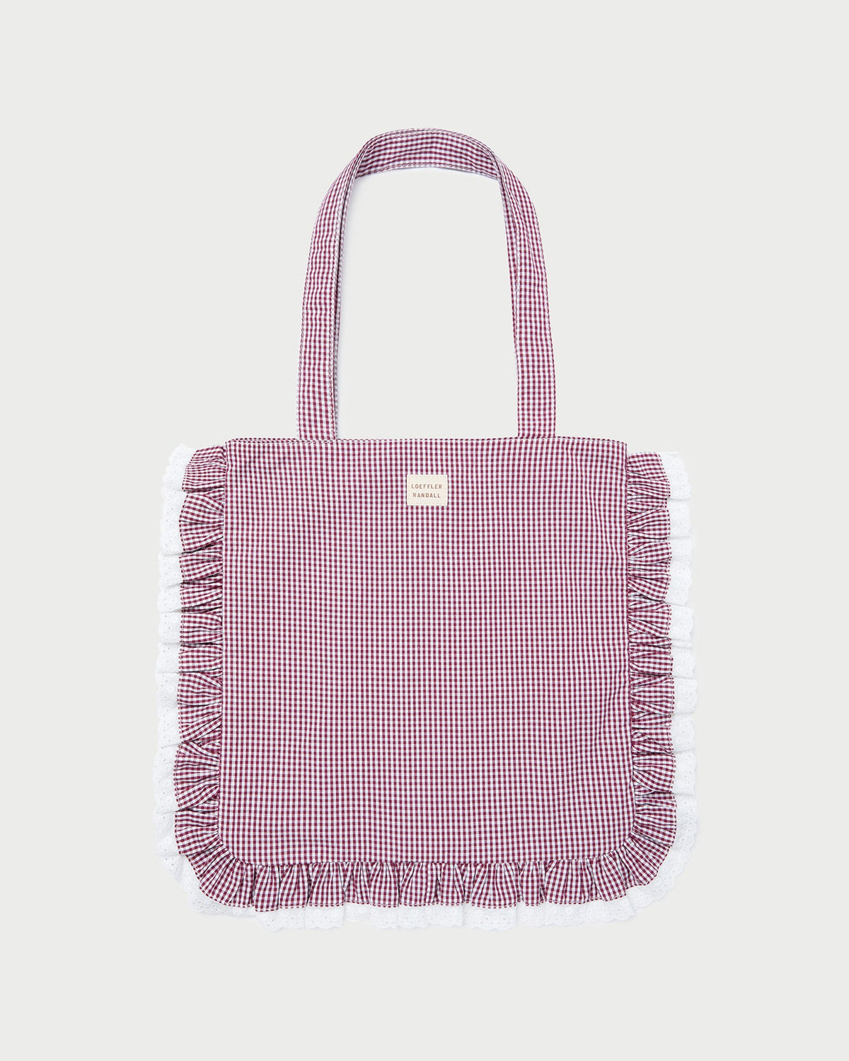 Loeffler Randall Featured - Justine Maroon Ruffle Tote
