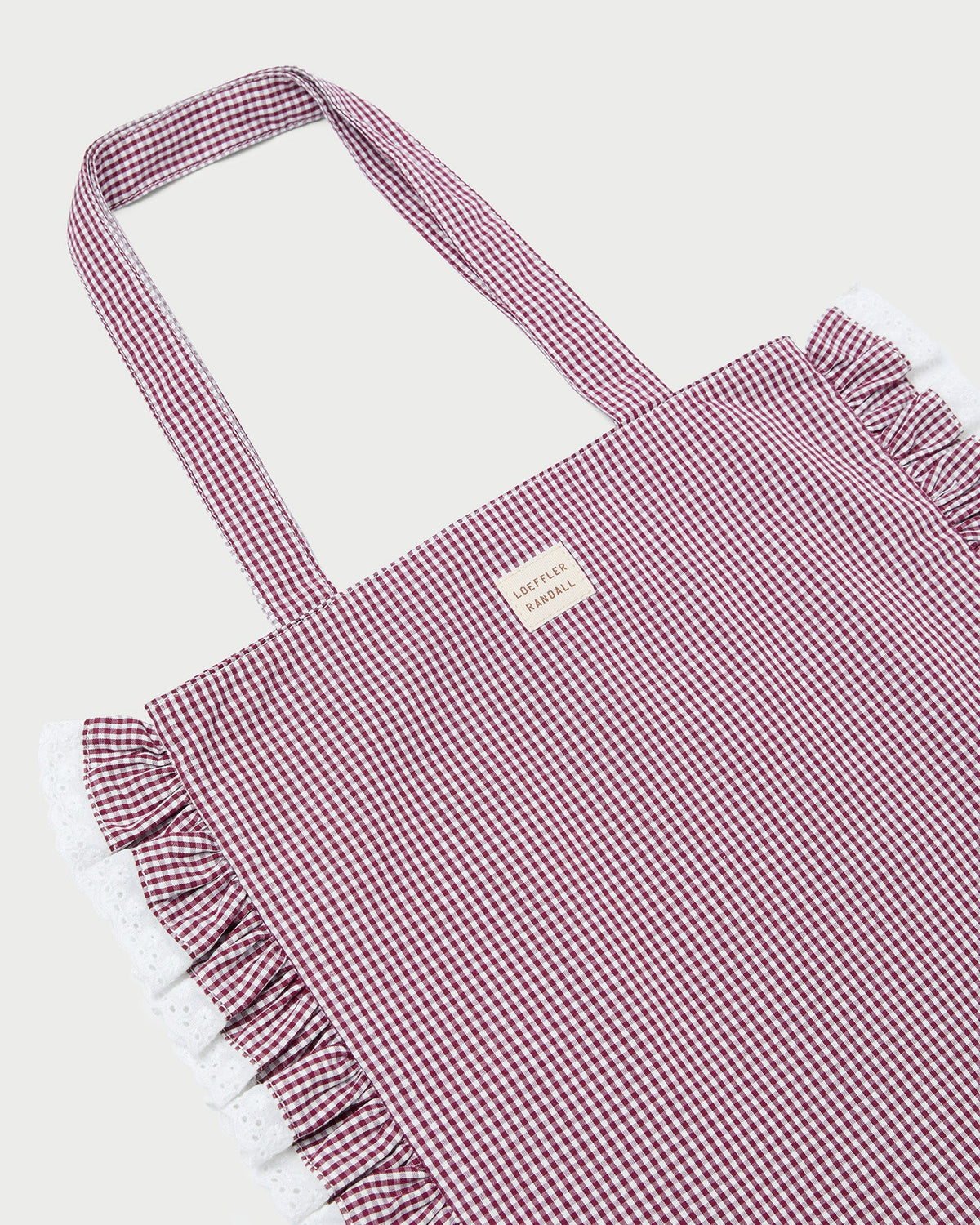 Loeffler Randall Featured - Justine Maroon Ruffle Tote