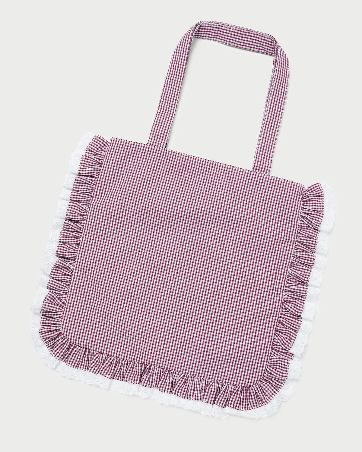 Loeffler Randall Featured - Justine Maroon Ruffle Tote