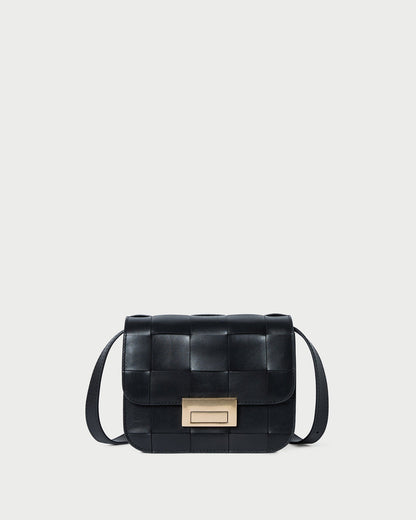 Loeffler Randall Best Price - Desi Black Woven Leather Crossbody