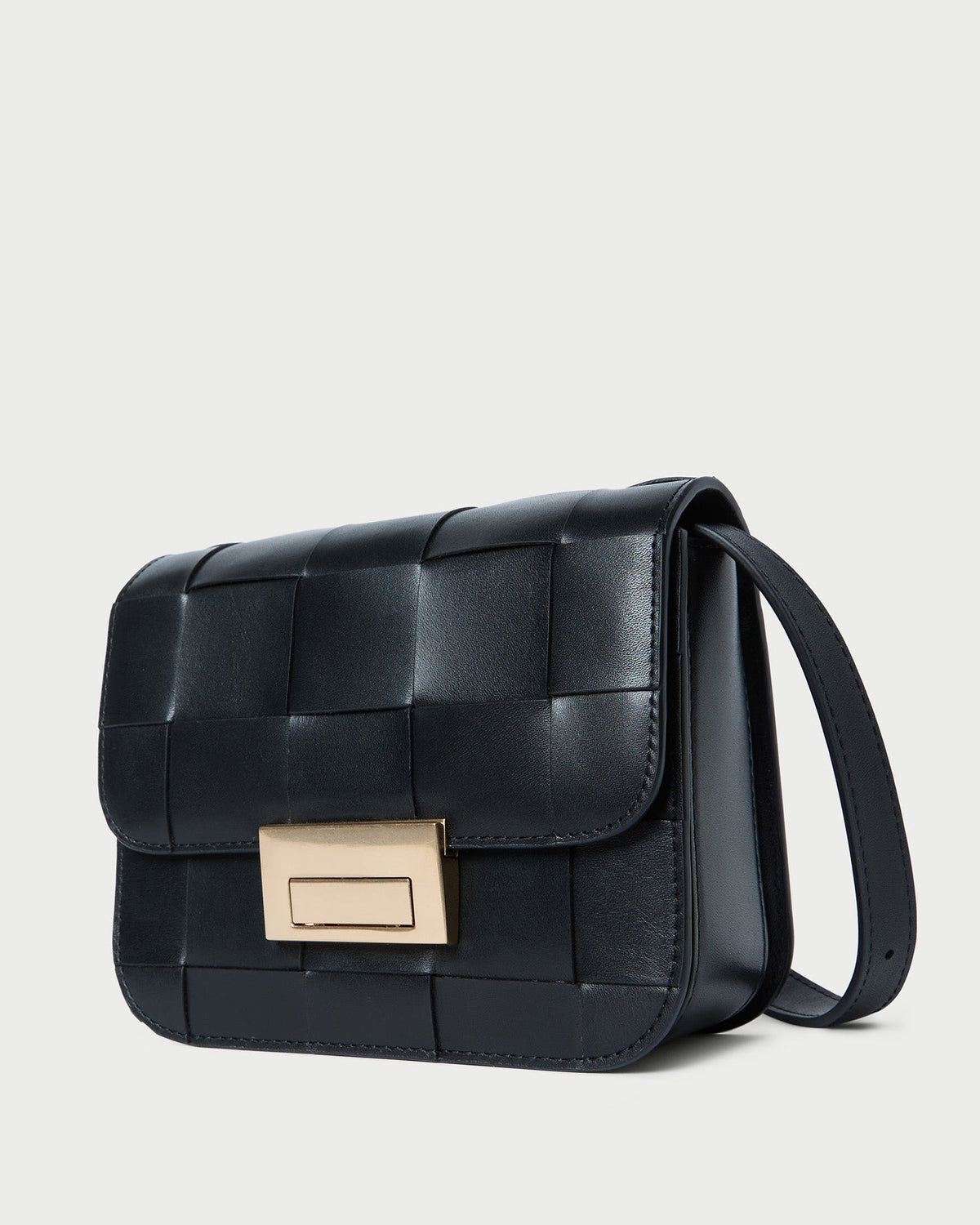 Loeffler Randall Best Price - Desi Black Woven Leather Crossbody
