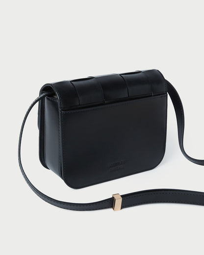Loeffler Randall Best Price - Desi Black Woven Leather Crossbody