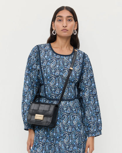 Loeffler Randall Best Price - Desi Black Woven Leather Crossbody