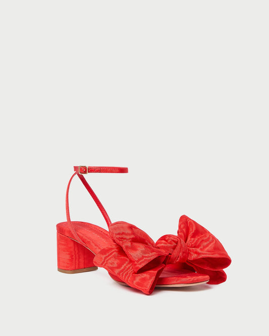 Loeffler Randall Everyday - Carmen Red Moiré Bow Sandal