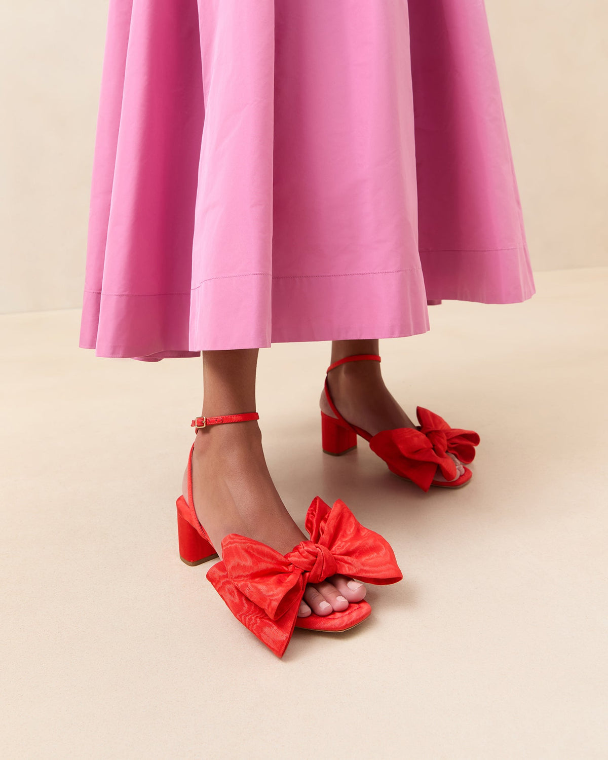 Loeffler Randall Everyday - Carmen Red Moiré Bow Sandal