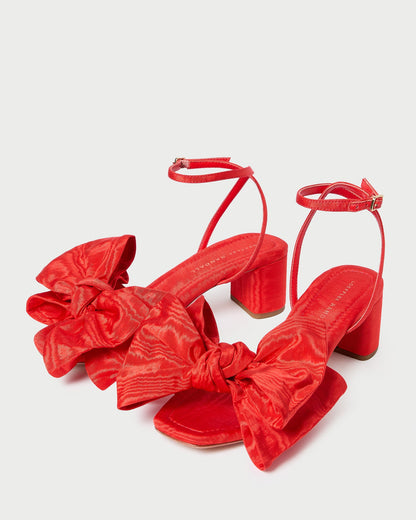 Loeffler Randall Everyday - Carmen Red Moiré Bow Sandal