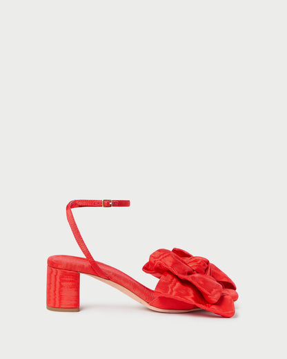 Loeffler Randall Everyday - Carmen Red Moiré Bow Sandal